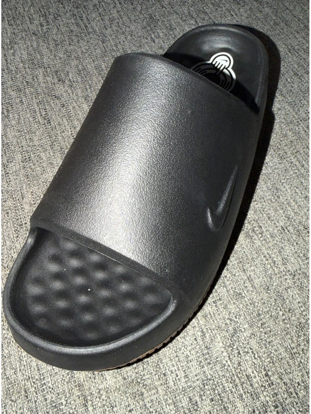 Nike Calm Slide 2.0 Black/Gum Med Brown Men's 7 Women's 8 Sandals IB0183-002 NIB